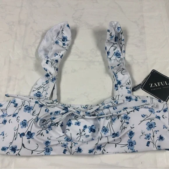 ZAFUL 2 PIECE FLORAL BIKINI SWIMSUIT SIZE 6 - Picture 4 of 7